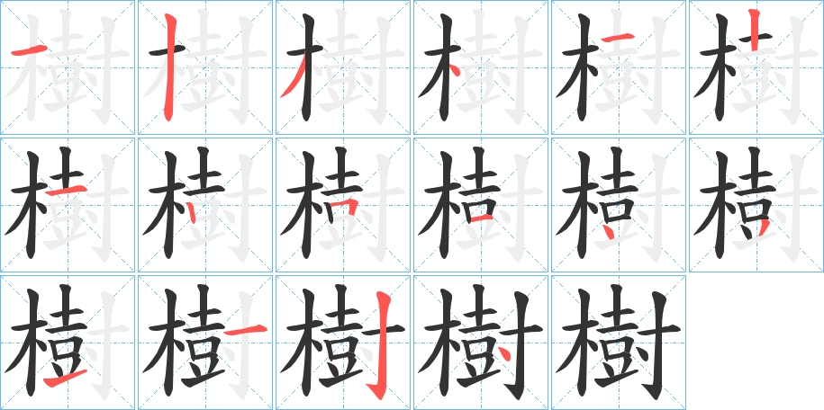 樹字笔画写法