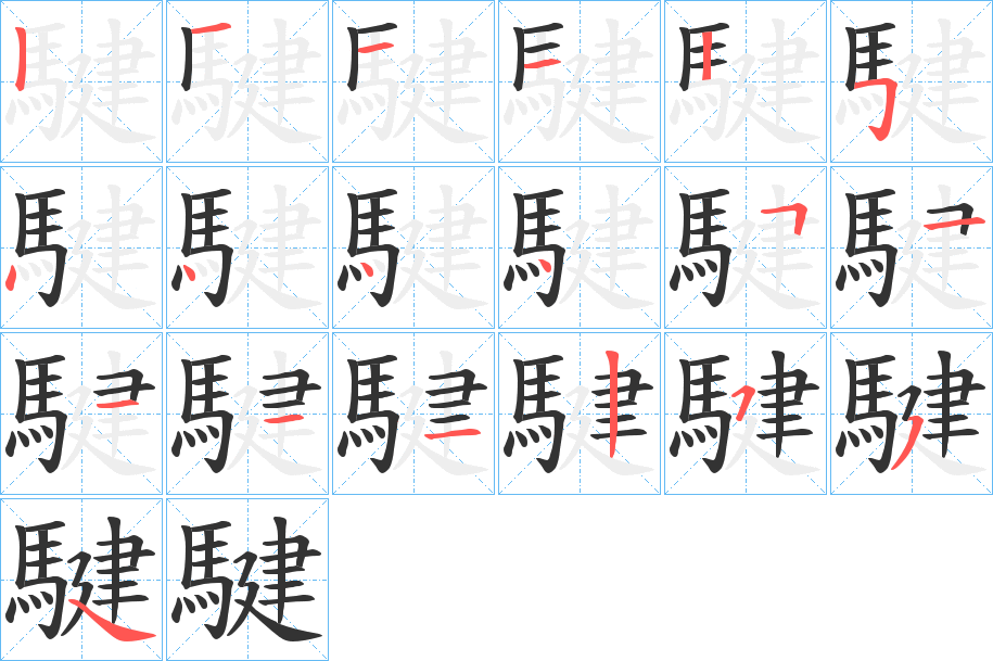 騝字笔画写法